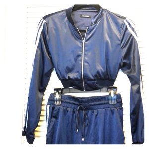 Navy Blue Tracksuit Set